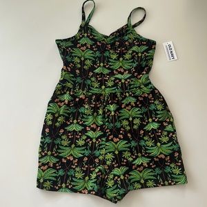 Old Navy Sleeveless Printed Smock Romper for Girls, NWT